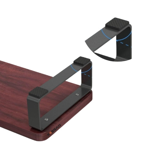 Kassar Monitor Stand Riser for Desk, White and Black Desktop Organizer, Computer Screen Holder with Storage Space