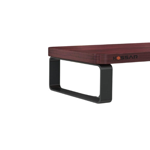 Kassar Monitor Stand Riser for Desk, White and Black Desktop Organizer, Computer Screen Holder with Storage Space