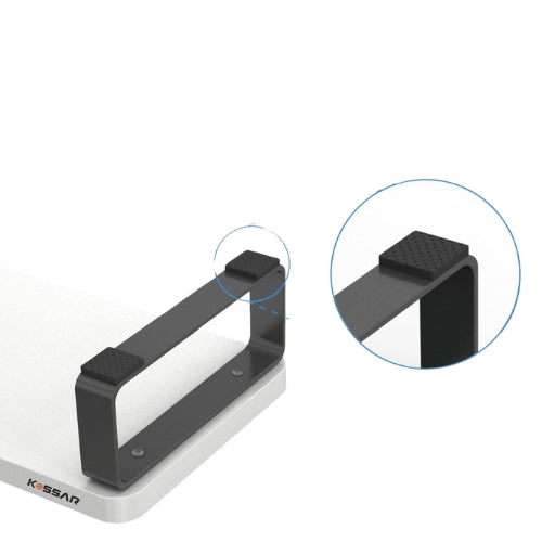 Kassar Monitor Stand Riser for Desk, White and Black Desktop Organizer, Computer Screen Holder with Storage Space