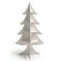 Kassar 3D Christmas Tree Decoration, White, Wooden, Tabletop Holiday Decor, Festive Ornament