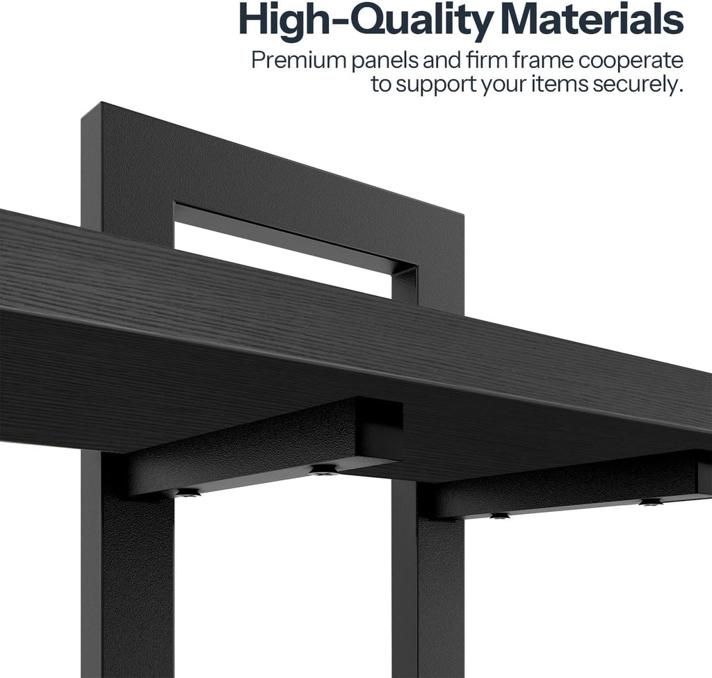 Kassar Modern Floating Wall Shelves Set, White with Gold Brackets, 3-Tier Decorative Display Storage