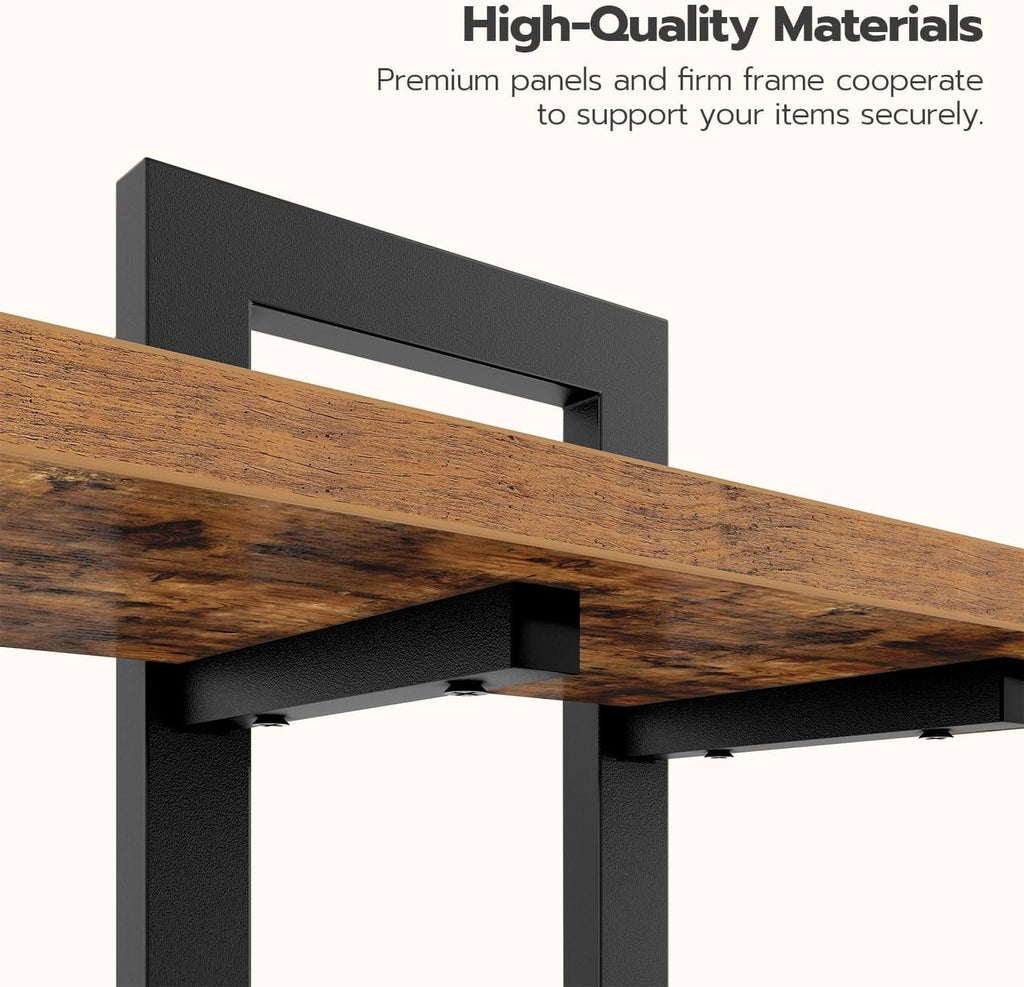 Kassar Modern Floating Wall Shelves Set, White with Gold Brackets, 3-Tier Decorative Display Storage (BB-New Iron-2 shelfs)