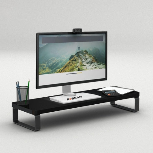 Kassar Monitor Stand Riser for Desk, White and Black Desktop Organizer, Computer Screen Holder with Storage Space (Copy)